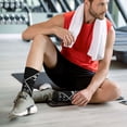 thumbnail image 6 of Athletic Socks Racing Checkered Flag Sport Running Calf Socks Crew Socks for Men Women, 6 of 7