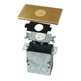 thumbnail image 3 of Enerlites 975547-C Floor Box 1 Gang Receptacle 20A Tamper / Weather Resistant Single Receptacle, UL Listed - Brass, 3 of 3