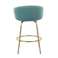 thumbnail image 3 of Lumisource Claire Fixed Height Set Of 2 Counter Stool B26-CLAIRE2 AUVLBU2, 3 of 5