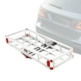 thumbnail image 1 of VEVOR 49.4 x 22.4 x 7.1 in Hitch Cargo Carrier, 500lbs Loading Capacity Trailer Hitch Mounted Cargo Basket, Rust-proof Aluminum Luggage Carrier Rack Fits 2" Hitch Receiver, 1 of 9