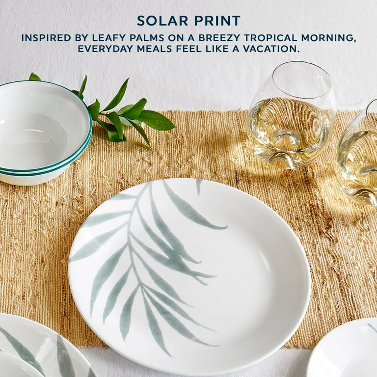 Corelle CorningWare Solar Print 18-piece Palm Inspired Dinnerware