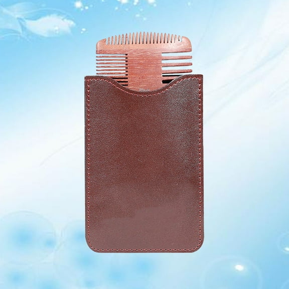 OATIPHO Smooth Beard and Mustache Comb Brown Wooden Anti Static for Easy Beard Care