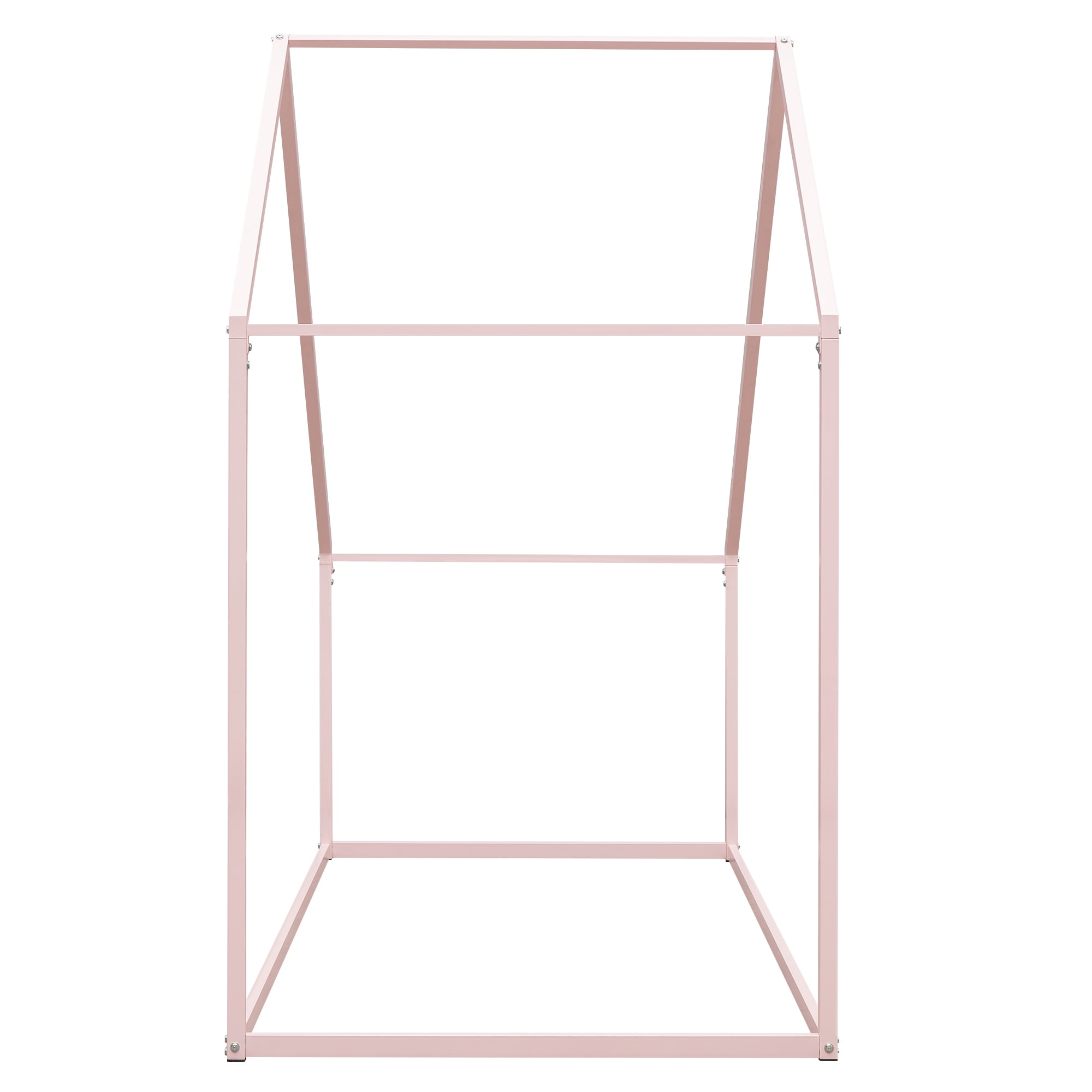 Euroco Metal Twin Size House Bed for Kids, Pink