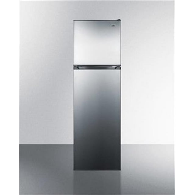 Summit FF923PL Réfrigérateur-congélateur Sans Givre 22 Po avec Portes en Acier Inoxydable