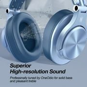 OneOdio A70 Foldable Bluetooth Over-Ear DJ Headphones with Dual-Duty Cable, Sky Blue
