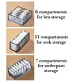 thumbnail image 4 of Organizador de ropa interior Divisor de cajón, juego de 3 Incluye 6+7+11 celdas Armario plegable Compartimento de cajones Cajas de almacenamiento Ormromra 2035236-1, 4 of 9