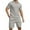 Grey, variant on HAOMEILI Men's 2 Pieces Outfits Casual Quarter Zip Polo Shirt and Shorts Set Athletic Jogging Summer Tracksuit