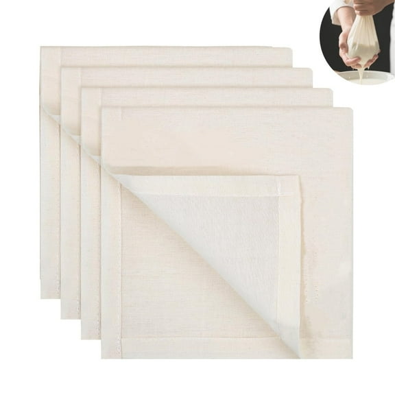 HYG Square Precut Cheese Cloths Unbleached Cotton Strainer 35x35 inch Hemmed Cheesecloth Fine Mesh Fabric Filter for Cheese Making Supplies Straining,Cooking,Baking 4 Pcs