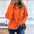 thumbnail image 4 of Cekizud Womens Hoodies Casual Sporty Fashion Hooded Full Zip Long Sleeve Sweatshirt Jacket, Sizes S-2XL, 4 of 5