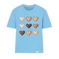 thumbnail image 4 of ClodeEU Women Cute Tops Heart Graphic Tees,Printed Crewneck Short Sleeve T Shirts Light Blue,Womens Plus M, 4 of 4