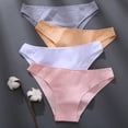 thumbnail image 3 of 2 Unids/Set Bragas De Mujer Bikini Calzoncillos Algodón Ropa Interior Lencería M-XXL Color Sólido Niñas Pantyspangjing, 3 of 4