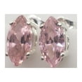 thumbnail image 4 of Marquise Pink Topaz Sterling Silver Earrings, 4 of 5