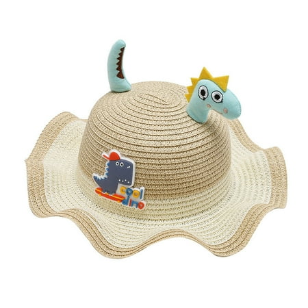

Baby Summer Hat Trucker Hats for Youth Kids Adjustable Chin Strap Sun Hats Summer Spring Sun Hat Cute Cartoon Outdoor Beach Bucket Cap
