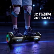 MOSTA Bluetooth Hoverboard with LED Headlight, 2-Wheel Self-Balancing Electric Scooter 6.5 inch Black