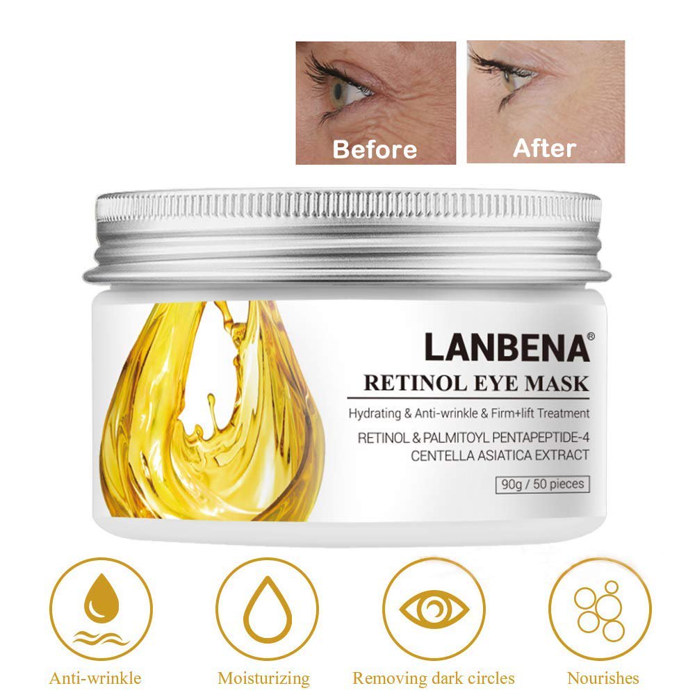 TekDeals Retinol Eye Mask Sheet Collagen Patches Skin Care Anti Aging Remove Dark Circle Bag