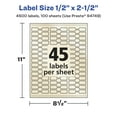 thumbnail image 6 of Avery Pearlized Ivory Barbell Labels, .5" x 2.5", 4,500ct, 6 of 11