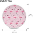 thumbnail image 4 of Dreamtimes Tablecloth Beautiful Tropical Pink Flamingo Round Tablecloths Washable Dust-Proof Polyester Lace Table Cover for Kitchen Dinner Wedding 60 Inch, 4 of 7