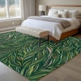thumbnail image 4 of Area Rug for Living Room, Green Leaves Non-Slip Indoor Ex Large Carpet for Bedroom/Dining Room, Spring Watercolor Ethnic Botanical Geometric Washable Low-Profile Floor Runner Rugs - 8 x 10 Ft, 4 of 8