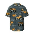thumbnail image 6 of PAYOHTO Cute Construction Truck Mens Hawaiian Casual Short-sleeved Shirt Tropical Summer Beach Button Down Shirts, 6 of 7