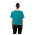 thumbnail image 5 of Women's New Era Aqua Miami Dolphins Throwback Boxy Cropped Polo, 5 of 5