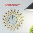 thumbnail image 5 of VIFERR Reloj de Pared con Forma de Flor de Estilo Europeo de Hierro Retro Reloj de Pared Colgante de Diamante Decoración del hogar, 5 of 8