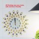 thumbnail image 5 of Reloj de Pared con Forma de Flor - Reloj de Pared Colgante de Diamante de Estilo Europeo de Hierro Amigos y Familiares, 5 of 14