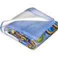 thumbnail image 4 of Peacock flannel Throw Blanket Soft Lightweight Warm Cozy Plush Blanket for Couch Bed Sofa 80"X60", 4 of 6