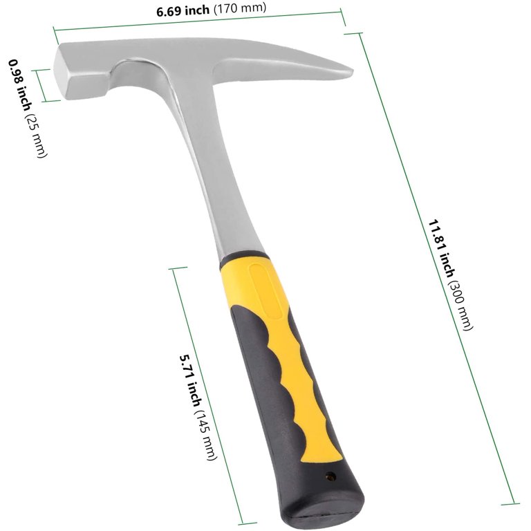 ZEONHAK 2 PCS 32 OZ Rock Pick Hammer, All Steel Drop Forged Masonry Hammer,  Geologist Hammer, 11.8 Inches 