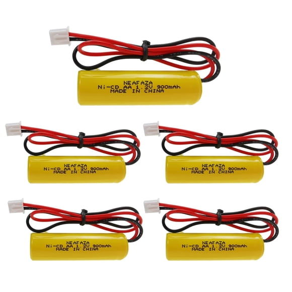 Batería de luz de emergencia Exit Sign NEAFAZA, 5 unidades, 1,2 V, 900 mAh