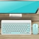 thumbnail image 3 of Teclado y Mouse, Juego de Teclado y Mouse Multimedia, Combos de Teclado y Mouse, Botón de Tapa Redonda Inalámbrica de 2.4 GHz Teclado de 90 Teclas(Verde) EOTVIA No, 3 of 6