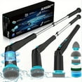 thumbnail image 5 of FXY01 Cordless Electric Spin Scrubber Set with Adjustable Long Handle - IPX7 Waterproof  2-Speed  Includes Multiple Brush Heads for Bathroom  Tub  Tile & Floor Cleaning, 5 of 7