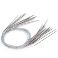 thumbnail image 4 of Smooth Stainless Steel Circular Knitting Needles Set, Durable Yarn Sliding Tips with Comfortable Grip for Basic Projects, Convenient Size Selection, 4 of 7