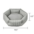 thumbnail image 5 of Vibrant Life Small Cozy Cuddler-Style Dog & Cat Bed, Gray Ikat Print, 5 of 7