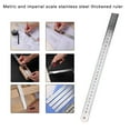 thumbnail image 2 of Stainless Steel Ruler Double Scale Drawing Ruler Math Ruler Geometry Measuring Ruler for Drawing Drafting Measuring, 2 of 15
