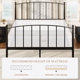 thumbnail image 5 of Sha Cerlin Full Size Metal Platform Bed Frame with Victorian Style Iron-Art Headboard and Footboard, Black, 5 of 9