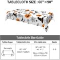 thumbnail image 2 of Halloween Pumpkin Bats Rectangle Tablecloth Spider Table Cloth Cover Mat Washable Polyester 60x84 Inches Dining Decorative for Holiday Home Party Wedding Picnic, 2 of 6