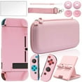 thumbnail image 1 of Étui de Transport Rose pour Nintendo Switch - Pack d'Accessoires Roses avec Housse de Protection Rigide, Protecteur d'Écran en Verre, Support Réglable, Capuchons de Prise, 1 of 6
