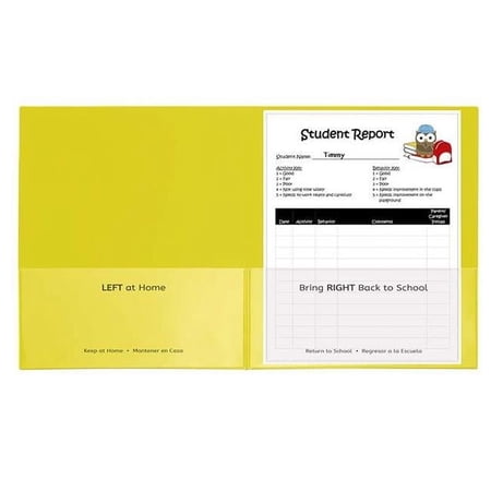 C-Line Products 25CT Classroom Connector Folders Yellow