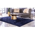 thumbnail image 3 of Rugs.com Lattice Shag Collection Rug – 8' x 10' Navy Blue Shag Rug Perfect For Living Rooms, Large Dining Rooms, Open Floorplans, 3 of 9