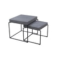 thumbnail image 2 of Casual Elements Volterra Square Nesting Tables With Grey Finish ICC003, 2 of 7