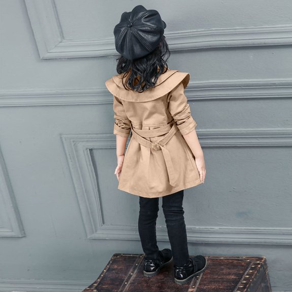 Vedolay Fall Tops for Girl Girls Winter Long Sleeve Fashion Thick Warm down Soft Jacket,Khaki 12-18 Months