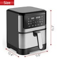 thumbnail image 4 of PRIJESSE 8QT Digital Air Fryer, 1500W Electric Air Fryer Toaster Oven Oil Free Multifunction Air Fry with 60 Minute Timer for Baking and 10 Preset Programs, Stainless Steel Accents, 4 of 7