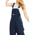 thumbnail image 4 of Revolt PLUS SIZE Women's Juniors Baggy Straight Leg Twill/Denim Overalls (14, Navy), 4 of 4
