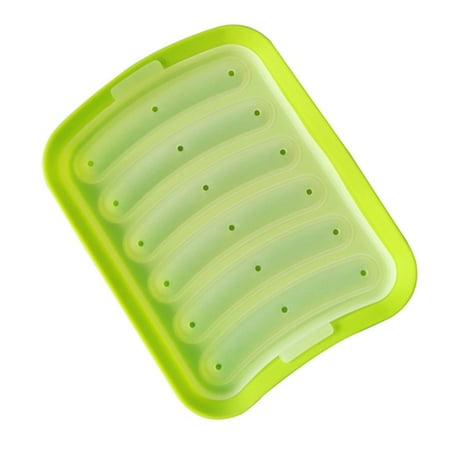 

AQRS Sausage Mould Convenient Exhaust Food Grade Easy to Release Thickened Healthy Bake Silicone Sausage Mold with Lid Baby Supplement Food Tool