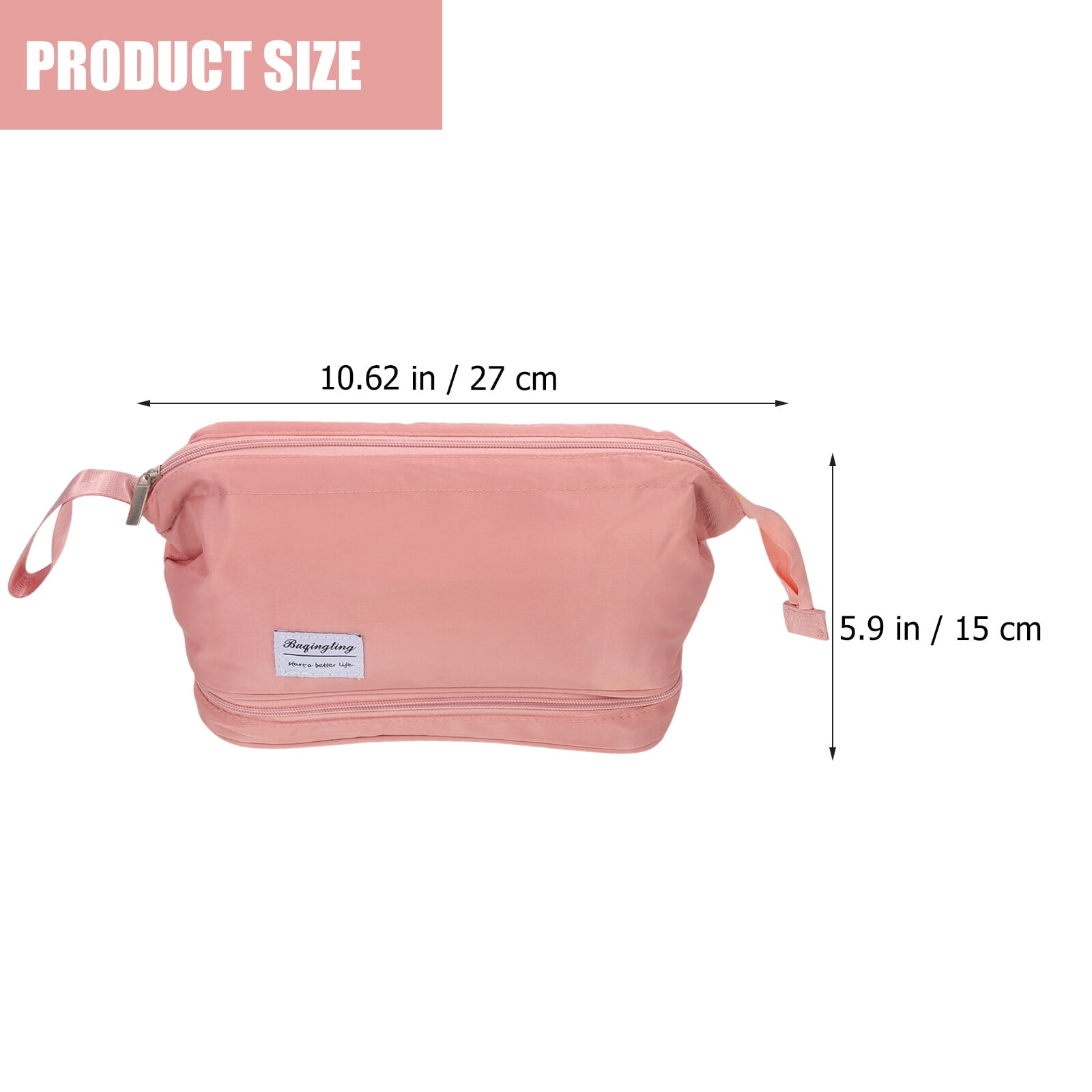 Women Makeup Bag Doublelayer Toiletry Bag Travel Toiletries Pouch