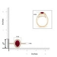 thumbnail image 6 of ANGARA Natural Classic Oval 1.25 ct Ruby Halo Engagement Ring with Diamond Accents in 14K Rose Gold for Women (Size-8x6mm) | July Birthstone, Anniversary, Jewelry Gift for Women | Natural Ruby Ring, 6 of 10
