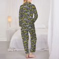 thumbnail image 6 of Goofa Modern Yellow Excavator Printed Women’s 2 Piece Pajama Set Super,Pajamas Women's Long Sleeve Sleepwear Soft Button Down Loungewear Pjs Lounge Set Nightwear-X-Large, 6 of 9