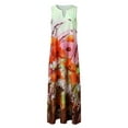 thumbnail image 3 of Innerwin Robes Longues Maxi Imprimé Floral Dames Été Plage Robe d'Été Vacances Sans Manches Robe Hawaïenne Style g 4TG, 3 of 4