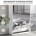 thumbnail image 6 of Prime Garden Mirror Shoe Cabinet, Mirrored Shoe Rack with 3 Tier for Entryway,White, 6 of 9