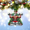 thumbnail image 3 of YOHAVEN Christmas Tree Ornaments Santa Claus Fitness Muscle Resin Ornament Hanging Xmas Decorations Holiday Party Decor for Tree Fireplace Mantle Shelf, 3 of 6